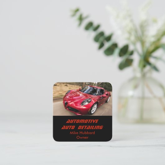 モバイル自動詳細サービス名刺 スクエア名刺 (スタンド正面)