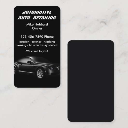 モバイル自動詳細サービス名刺 名刺 (正面/裏面)