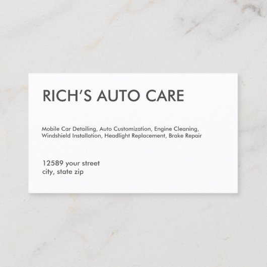 モバイル自動詳細 名刺 (裏面)