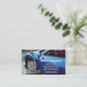 モバイル自動車詳細洗車QR 名刺 (スタンド正面)