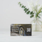 モバイル自動車詳細洗車QR 名刺 (スタンド正面)