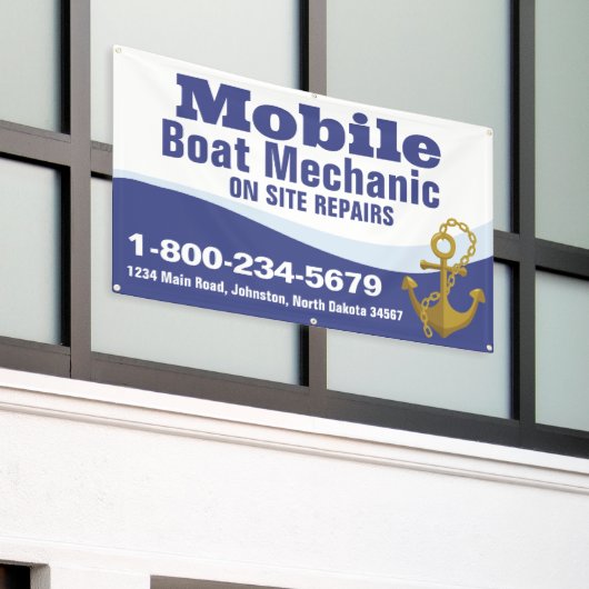 モバイル船舶整備士 横断幕 (ビルの外側)
