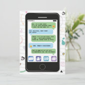 モバイル誕生日 電話 セル コンボ チャット テキスト 招待状 (スタンド正面)