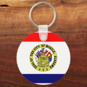 モバイル（アラバマ州）市旗キーチェーン キーホルダー (正面)