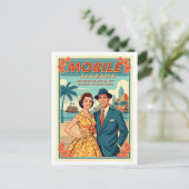 モバイル（Mobile）、アラバマ州の思い出 – レトロ1950年代 ポストカード (スタンド正面)
