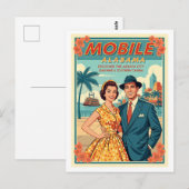 モバイル（Mobile）、アラバマ州の思い出 – レトロ1950年代 ポストカード (正面/裏面)