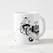 モバイルDJのカートゥーン コーヒー ジャンボコーヒーマグカップ (正面右)