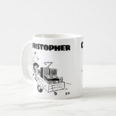 モバイルDJへのギフト 名前入り コーヒーマグカップ (正面左)