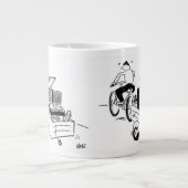 モバイルDJまたはディスクジョッキー ジャンボコーヒーマグカップ (正面)