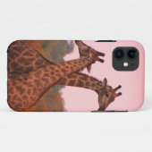 モパニの木に立つキリンのピンクの空 Case-Mate iPhoneケース (裏面(横))