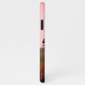 モパニの木に立つキリンのピンクの空 iPhoneケース (右側)