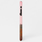 モパニの木に立つキリンのピンクの空 iPhoneケース (左側)