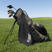 モパーソナライズされたノグラム名 ゴルフタオル (グリーン)