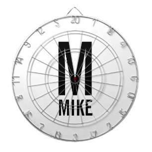 モパーソナライズされたノグラム名 ダーツボード
