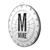 モパーソナライズされたノグラム名 ダーツボード (正面右)