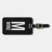 モパーソナライズされたノグラム名 ラゲッジタグ (正面横)