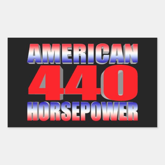 モパー440ドッジ 長方形シール (正面)