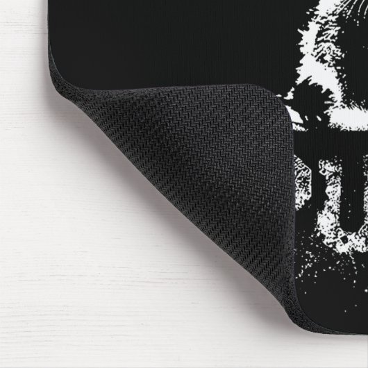 モヒカンにゴシックデザインのぱんきゅん猫 マウスパッド (コーナー)