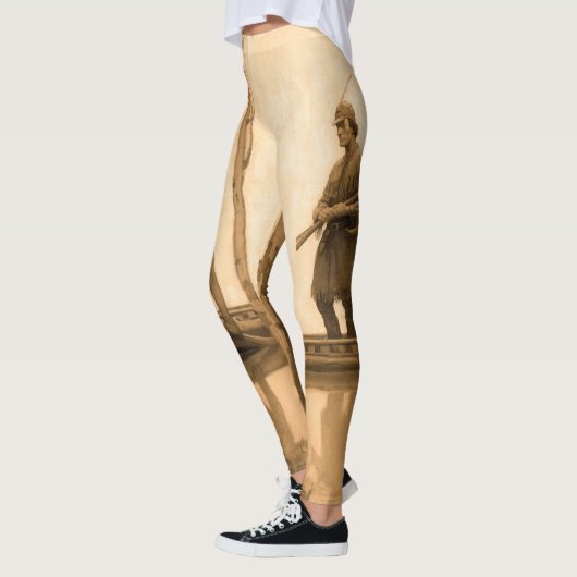 モヒカンの最後、1919年N. C. Wyeth レギンス (左)