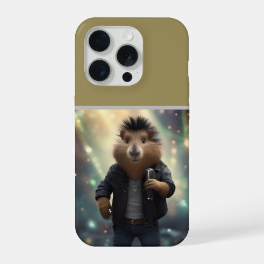 "モヒカンカピバラ: ロックンロール・ザ・リバー!" iPhoneケース (裏面)