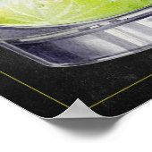 モヒトレシピシャルボードカクテルアート ポスター (角)