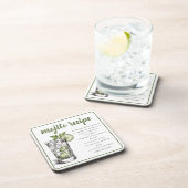 モヒートのレシピ 緑の枠 コースター (右側)