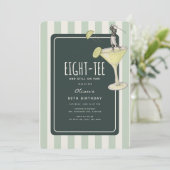 モヒートゴルフをテーマにした80歳の誕生日 招待状 (スタンド正面)