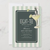 モヒートゴルフをテーマにした80歳の誕生日 招待状 (正面)