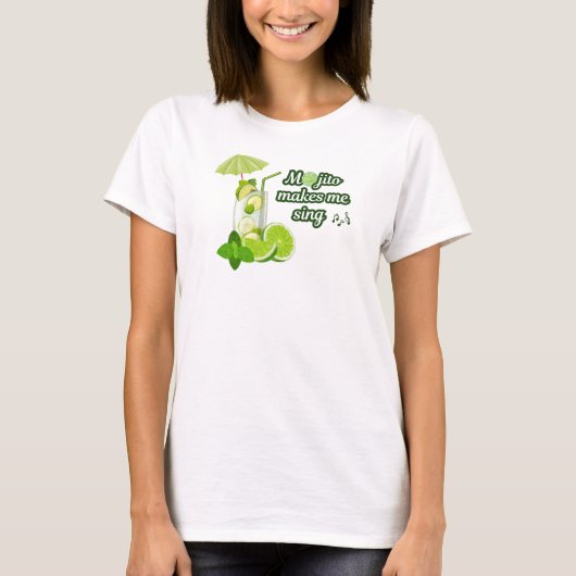 モヒート愛飲家のための楽しいTシャツ Tシャツ (正面)