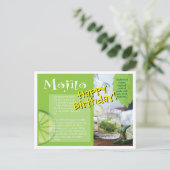 モヒート カクテル レシピ 誕生日 ポストカード おめでとう (スタンド正面)