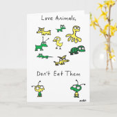 モビーの愛の動物は、カード食べではない カード (黄色い花)