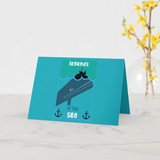 モビーディック海ファンタジー |おもしろい海と海サービン カード (黄色い花)