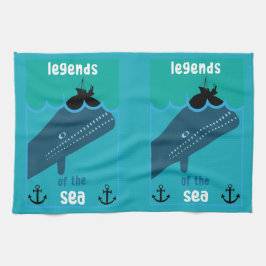 モビーディック海ファンタジー |おもしろい海と海サービン キッチンタオル