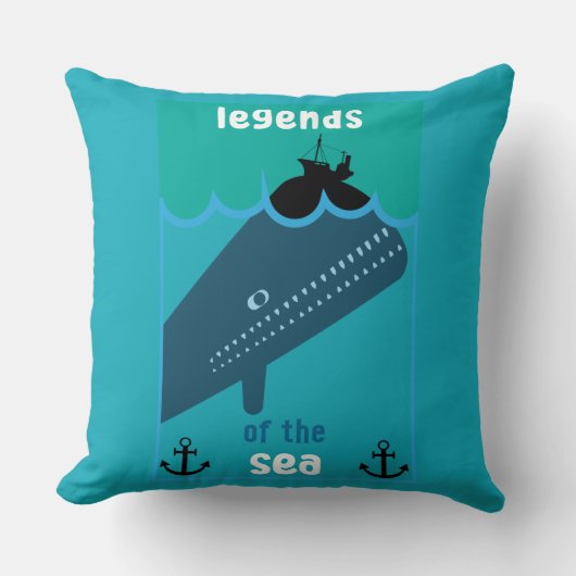 モビーディック海ファンタジー |おもしろい海と海サービン クッション (正面)