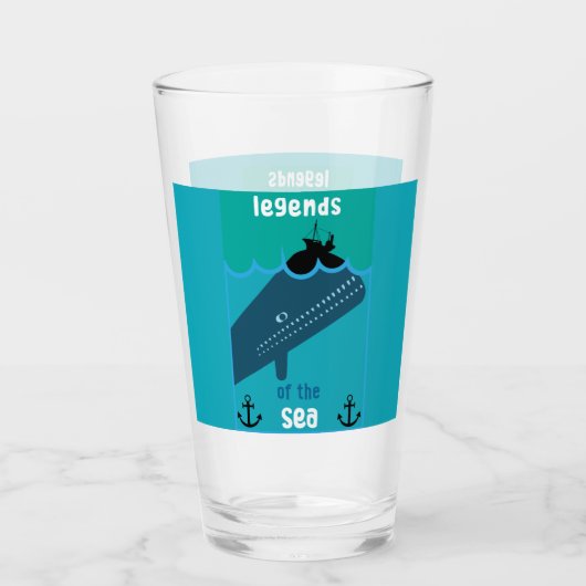 モビーディック海ファンタジー |おもしろい海と海サービン タンブラーグラス (正面)