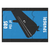 モビーディック海ファンタジー |おもしろい海と海サービン テーブルクロス (正面(横))