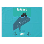 モビーディック海ファンタジー |おもしろい海と海サービン テーブルクロス (正面(横))