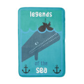 モビーディック海ファンタジー |おもしろい海と海サービン バスマット (正面縦)