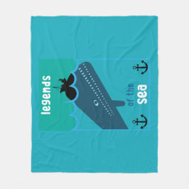 モビーディック海ファンタジー |おもしろい海と海サービン フリースブランケット