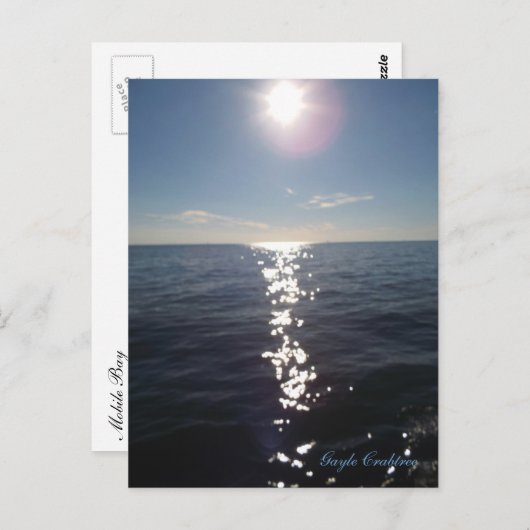 モビール湾、アラバマの郵便はがきのたそがれ ポストカード (正面/裏面)