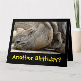 モピおもしろいイ顔Rhino取得の古い誕生日カード カード