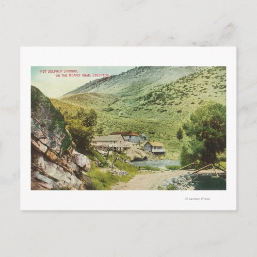 モファットロードの熱い硫黄春のビュー ポストカード (正面)