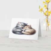 モフモフ子猫たち カード (黄色い花)