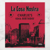 モブをテーマにしたパーティー ワインラベル (シングルラベル)