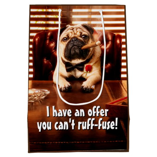 モブスター犬 ミディアムペーパーバッグ (裏面)