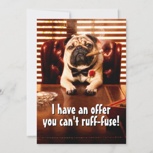 モブスター犬 招待状 (正面)