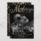 モブ妻&シャンパンブラックバッハバチェロレッテ 招待状 (正面/裏面)