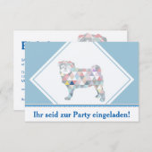 モプスエインラドゥンゲン 招待状 (正面/裏面)