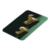 モヘンジョダロ2300-1750テラコッタライオンとウマ マグネット (左側)