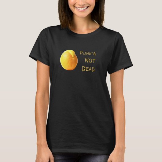 モホークと言葉パンクの果実のオレンジ色の部分 Tシャツ (正面)